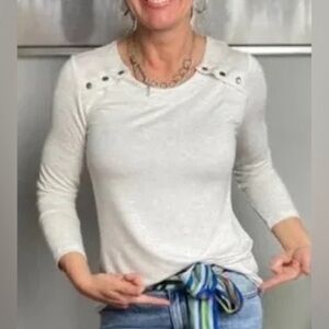 Cabi Snap Shoulder Sweatshirt